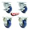 Service Caster 3 Inch Blue Polyurethane Swivel Top Plate Caster Set with 2 Brakes 2 Rigid SCC SCC-20S314-PPUB-BLUE-TLB-2-R314-2 - alternate 6